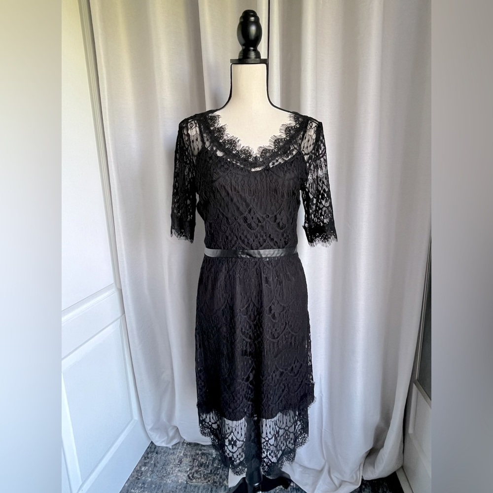 Press Dress Lace Overlay Dress (NWOT)